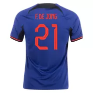 F.DE JONG #21 Netherlands Away Soccer Jersey 2022 - soccerdealshop