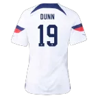 Women's DUNN #19 USA Home Soccer Jersey 2022 - soccerdealshop