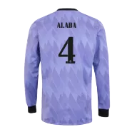 ALABA #4 Real Madrid Away Long Sleeve Soccer Jersey 2022/23 - soccerdealshop