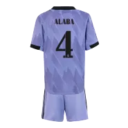 Kid's ALABA #4 Real Madrid Away Soccer Jersey Kit(Jersey+Shorts) 2022/23 - soccerdealshop