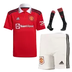 Kid's Manchester United Home Soccer Jersey Kit(Jersey+Shorts+Socks) 2022/23 - soccerdealshop