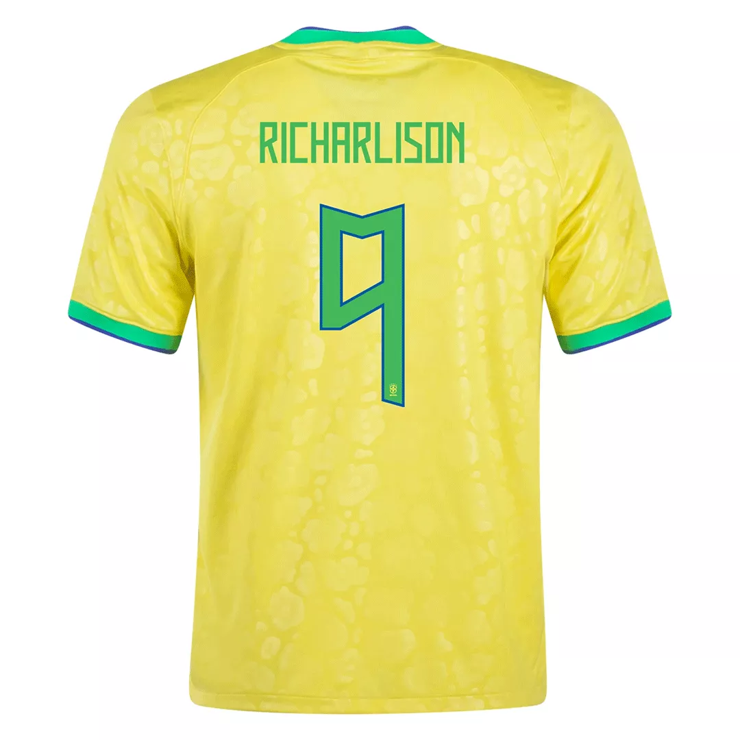 RICHARLISON #9 Brazil Home Soccer Jersey 2022
