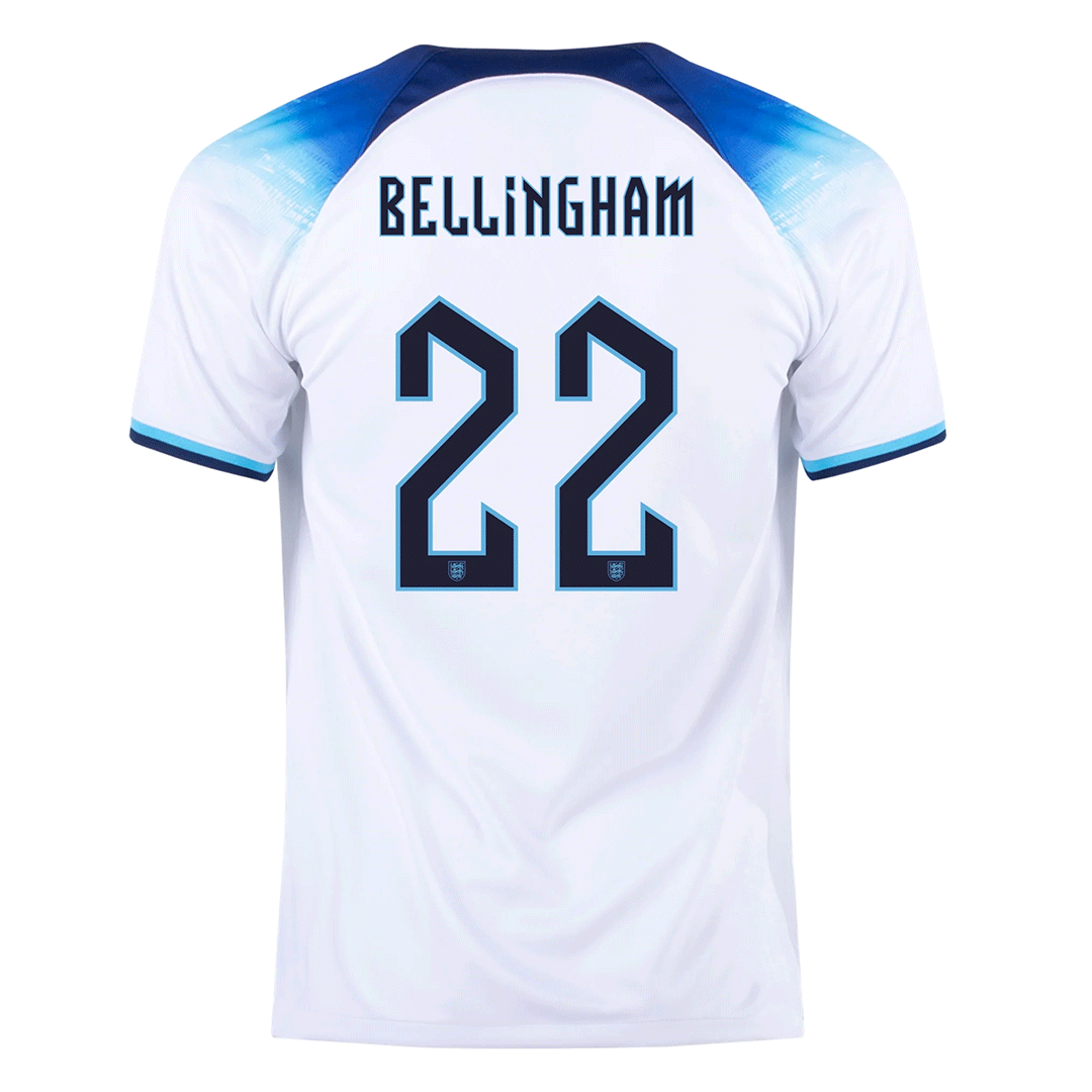 BELLINGHAM #22 England Home Soccer Jersey 2022 - soccerdeal