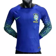 Authentic Brazil Away Long Sleeve Soccer Jersey 2022 - soccerdealshop