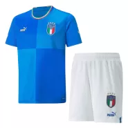 Kid's Italy Home Soccer Jersey Kit(Jersey+Shorts) 2022 - soccerdealshop