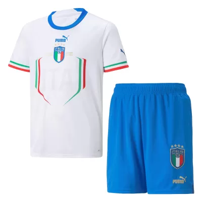 Kid's Italy Away Soccer Jersey Kit(Jersey+Shorts) 2022 - Soccerdeal