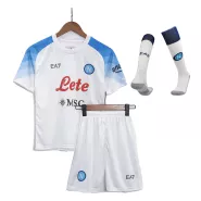 Kid's Napoli Away Soccer Jersey Kit(Jersey+Shorts+Socks) 2022/23 - soccerdealshop