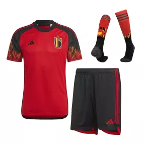 Belgium Home Soccer Jersey Kit(Jersey+Shorts+Socks) 2022 - soccerdeal