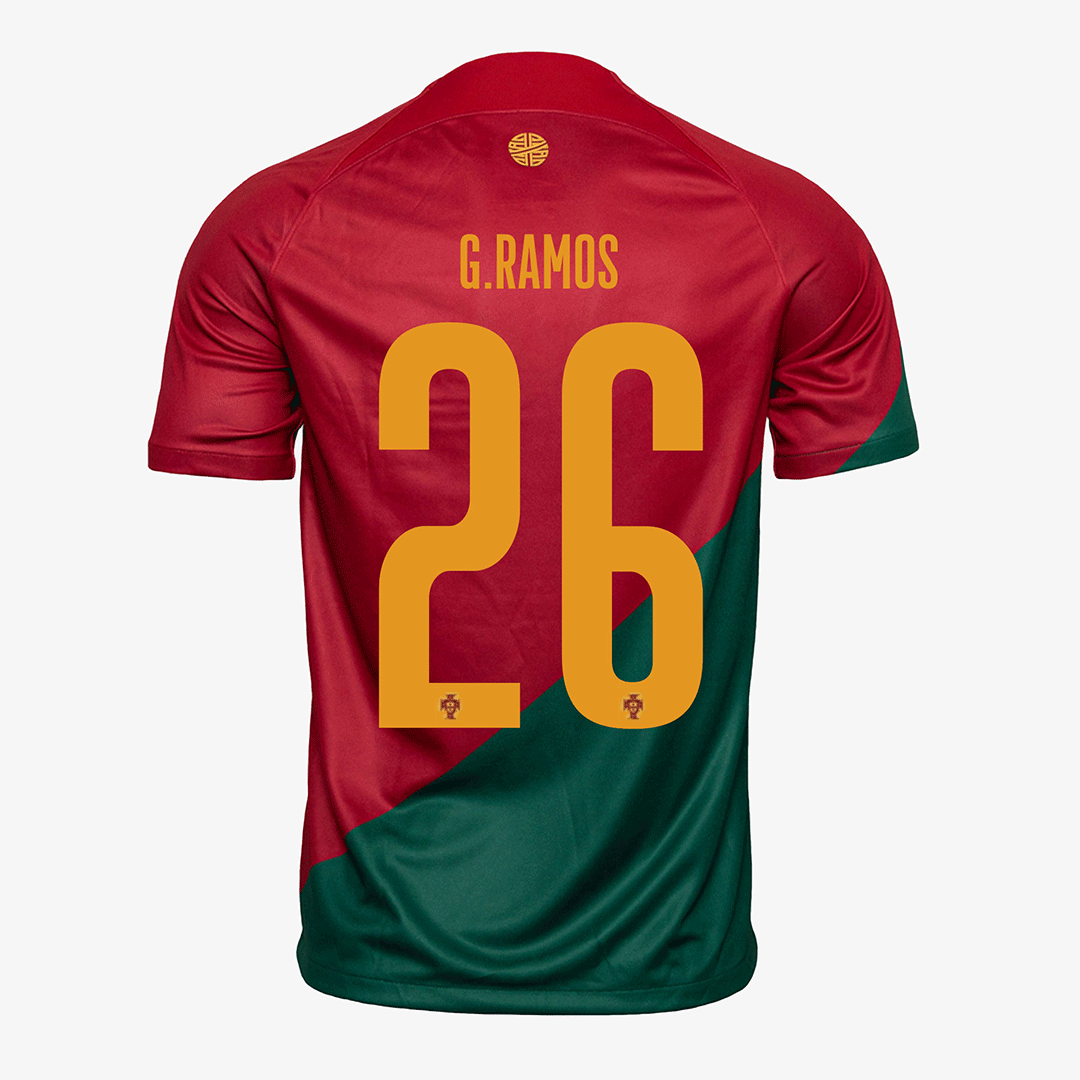 G.RAMOS 26 Portugal Home Soccer Jersey 2022