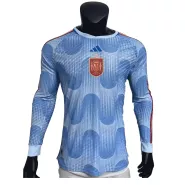 Authentic Spain Away Long Sleeve Soccer Jersey 2022 - soccerdealshop