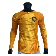 Authentic Netherlands Home Long Sleeve Soccer Jersey 2022 - soccerdealshop