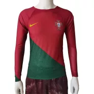 Authentic Portugal Home Long Sleeve Soccer Jersey 2022 - soccerdealshop