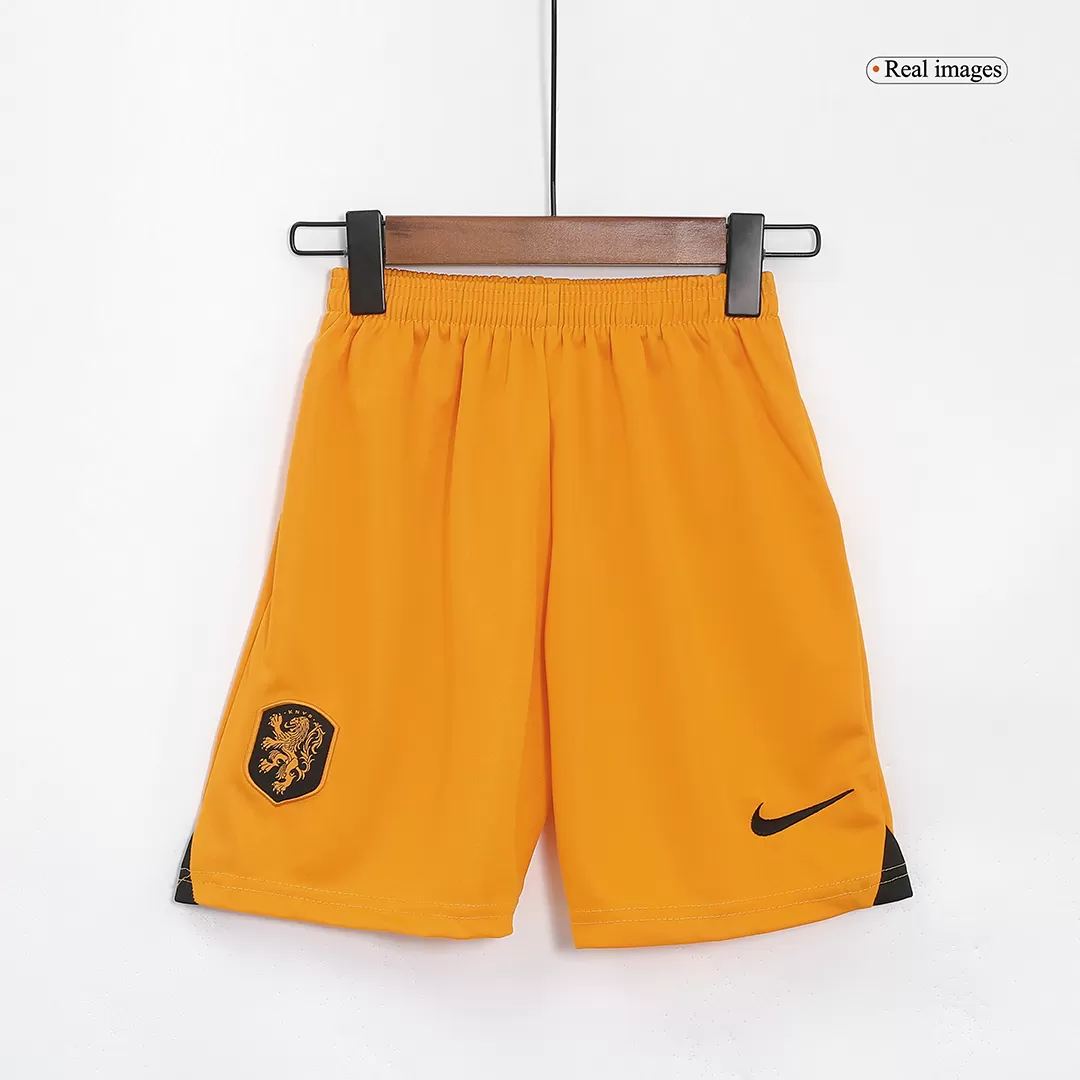 Kid's Netherlands Home Soccer Jersey Kit(Jersey+Shorts) 2022 - soccerdealshop