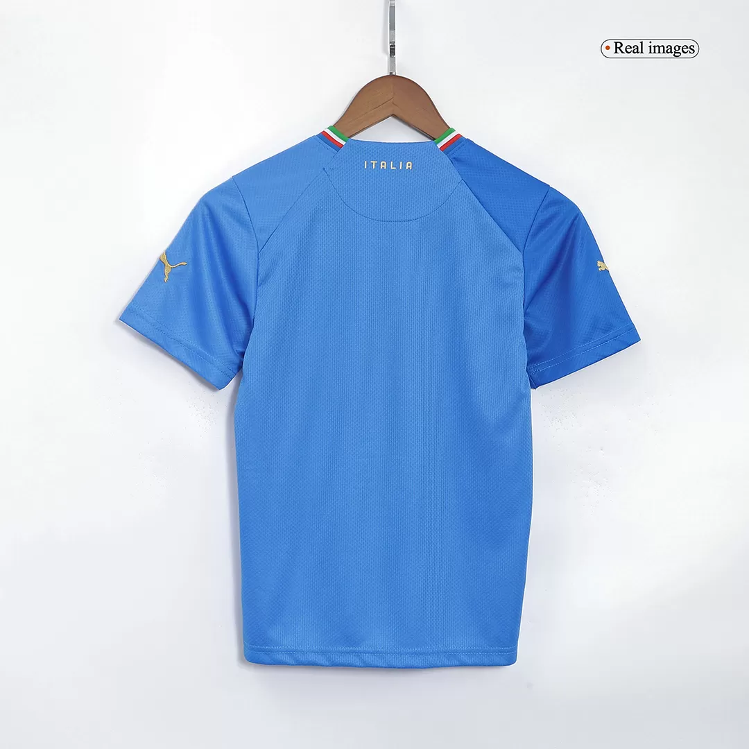 Kid's Italy Home Soccer Jersey Kit(Jersey+Shorts) 2022 - soccerdealshop