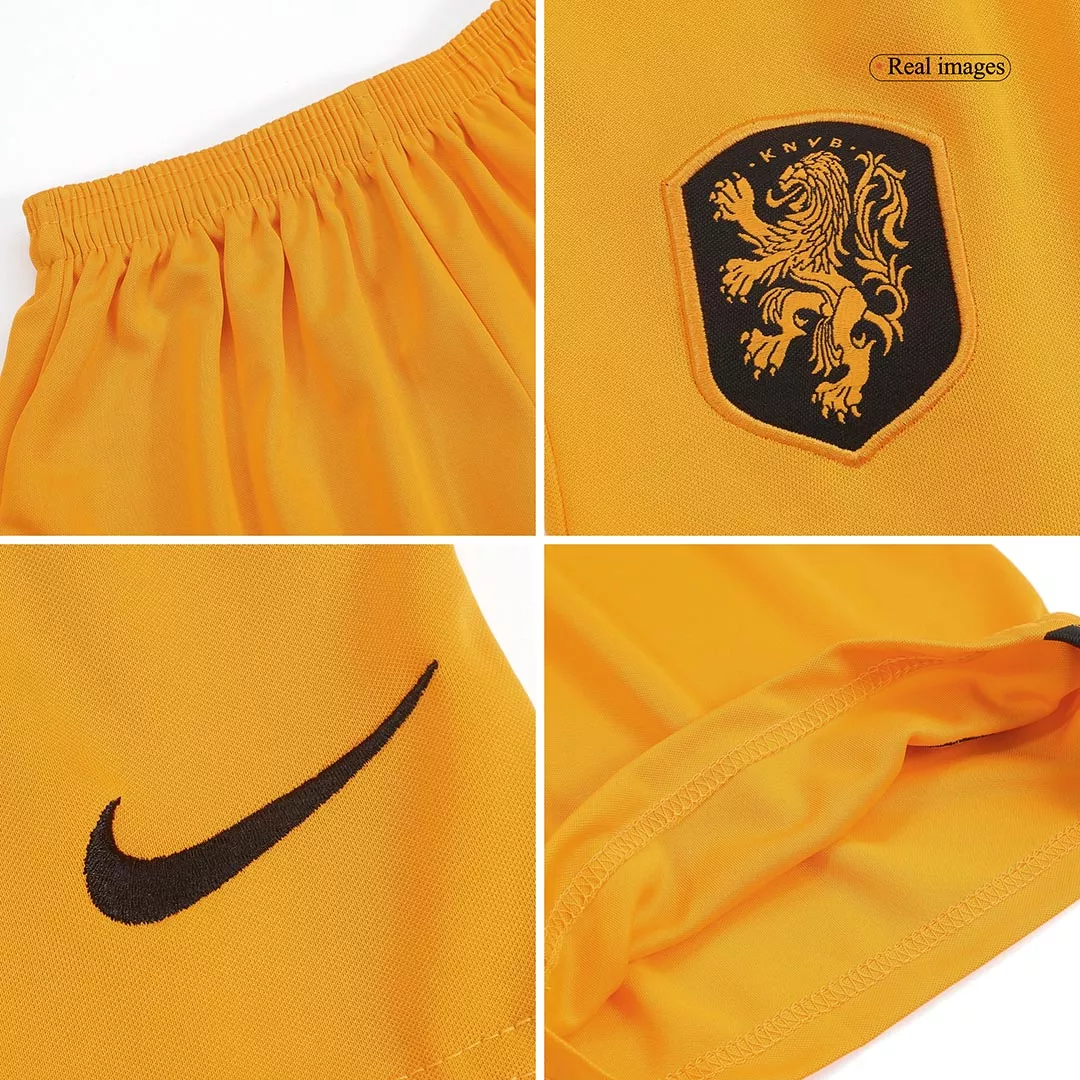 Kid's Netherlands Home Soccer Jersey Kit(Jersey+Shorts) 2022 - soccerdealshop
