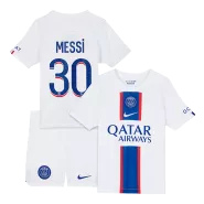 Kid's MESSI #30 PSG Third Away Soccer Jersey Kit(Jersey+Shorts) 2022/23 - soccerdealshop