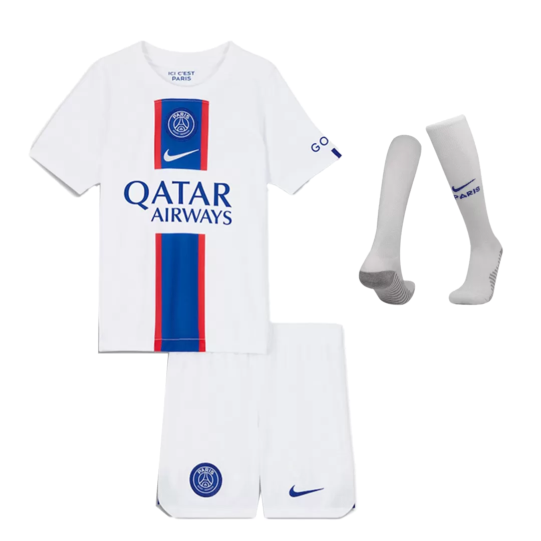 Kid's MBAPPÉ #7 PSG Third Away Soccer Jersey Kit(Jersey+Shorts+Socks)  2022/23