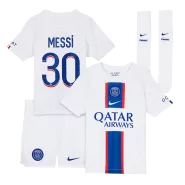 Kid's MESSI #30 PSG Third Away Soccer Jersey Kit(Jersey+Shorts+Socks) 2022/23 - soccerdealshop