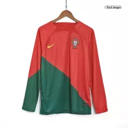 Portugal Home Long Sleeve Soccer Jersey 2022 - soccerdealshop