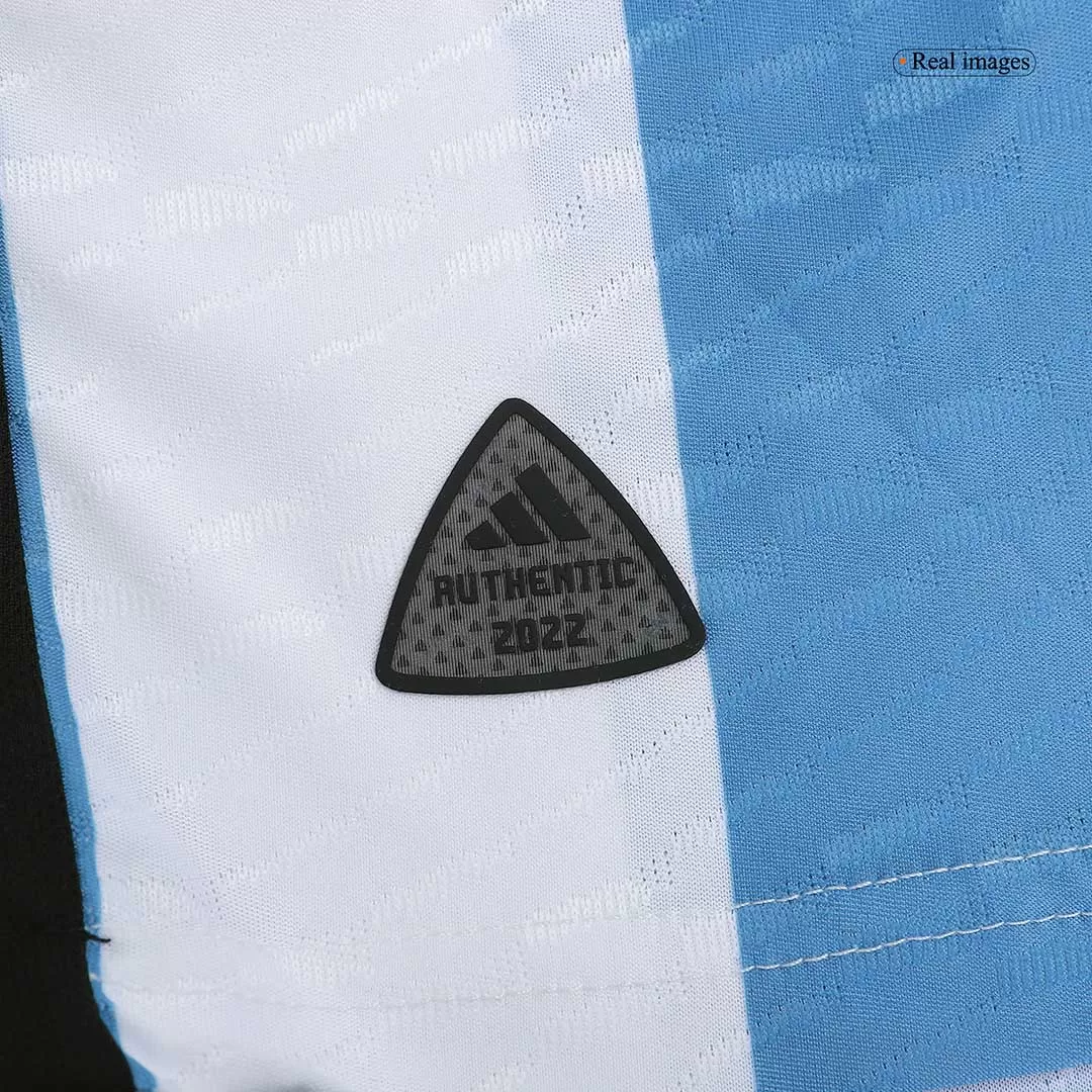 SignMESSI #10 Argentina Jersey 2022 Home World Cup -THREE STARS