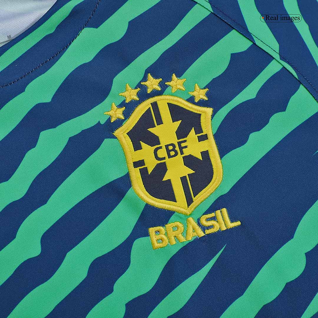 Brazil Pre-Match Training Soccer Jersey 2022 - Blue - soccerdeal
