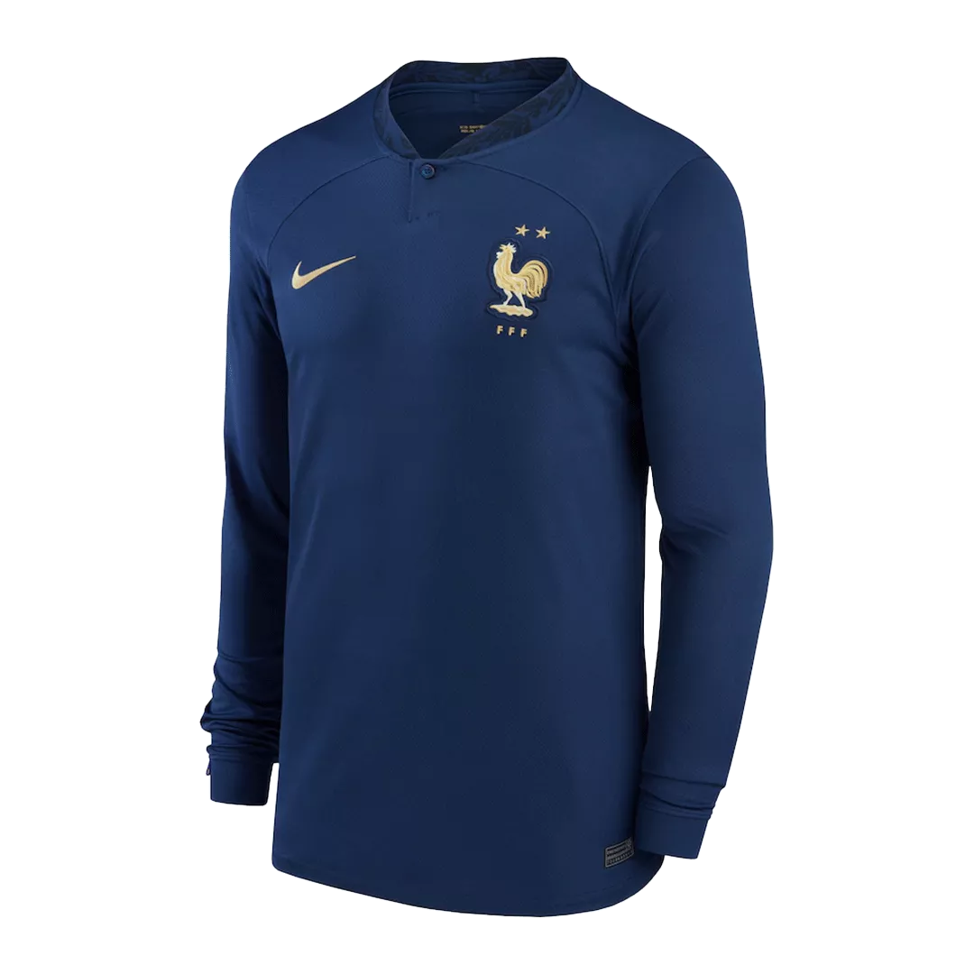France Home Long Sleeve Soccer Jersey 2022