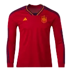 Spain Home Long Sleeve Soccer Jersey 2022 - soccerdealshop
