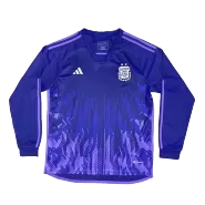 Argentina Away Long Sleeve Soccer Jersey 2022 - soccerdealshop