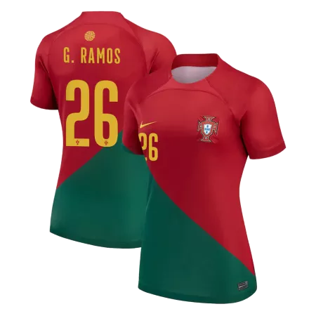 Women's G.RAMOS #26 Portugal Home Soccer Jersey 2022 - soccerdeal