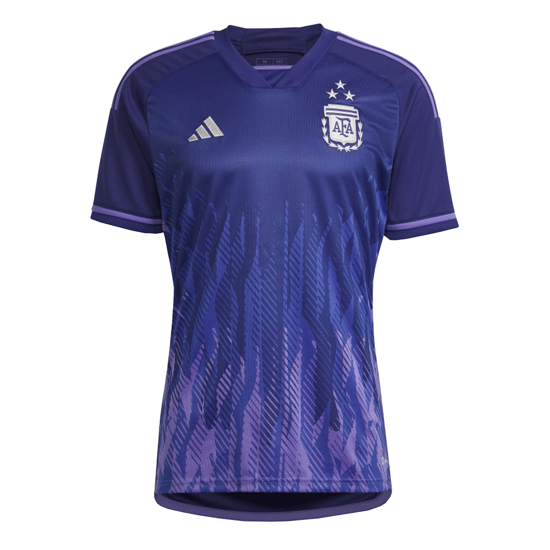 Argentina 3 Stars Away Soccer Jersey Kit(Jersey+Shorts) 2022 - soccerdeal