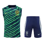 Brazil Sleeveless Training Kit (Top+Shorts) 2022 - soccerdealshop