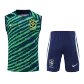 Brazil Sleeveless Training Kit (Top+Shorts) 2022 - soccerdealshop