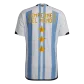 Authentic Champions Argentina 3 Stars Home Soccer Jersey 2022 - soccerdealshop