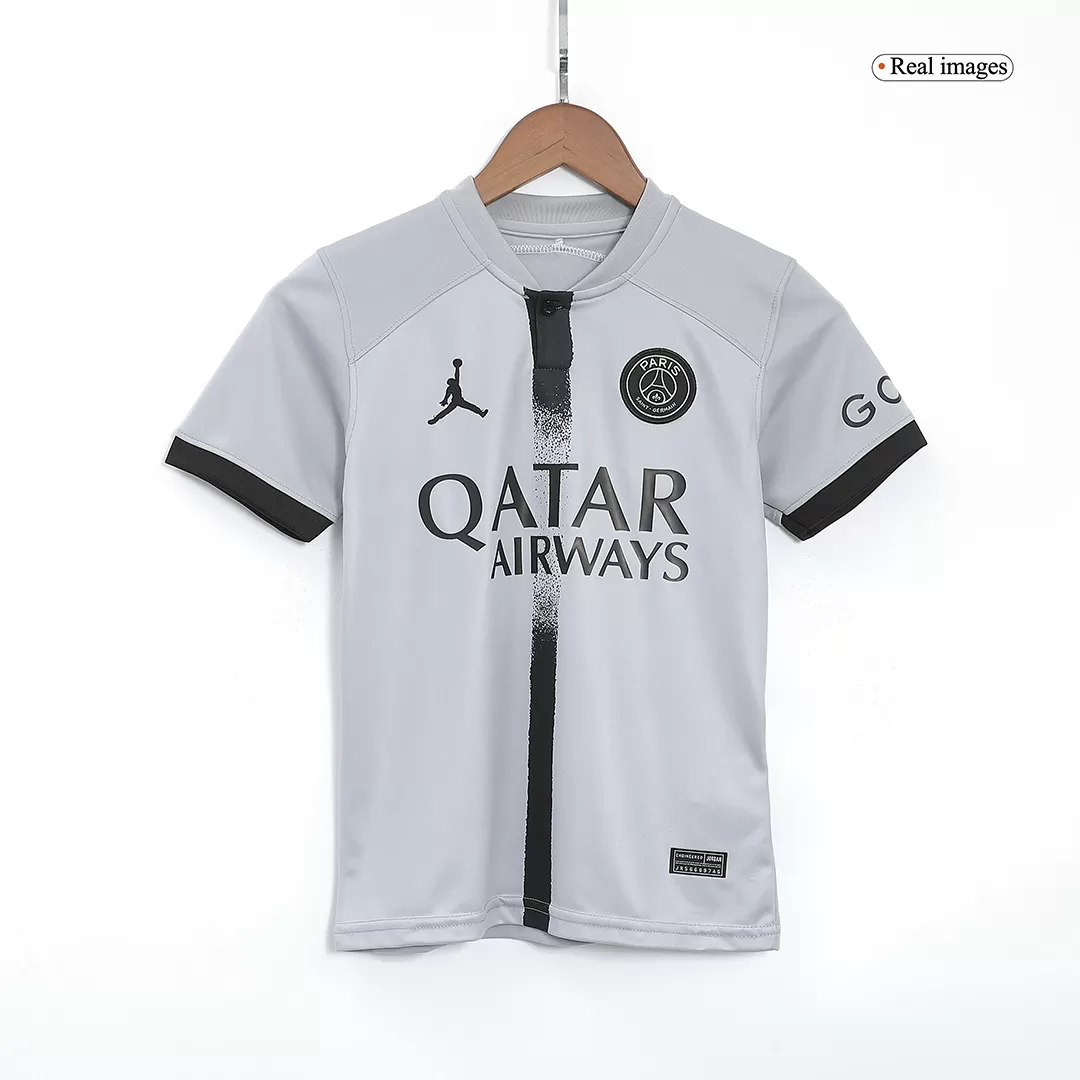 Kid's Jordan PSG Away Soccer Jersey Kit(Jersey+Shorts) 2022/23 - soccerdealshop