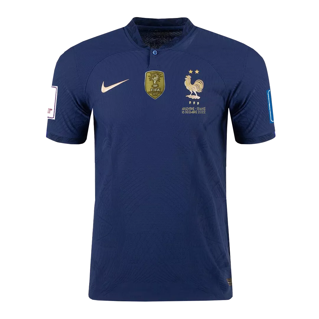 Authentic France Final Edition Home Soccer Jersey 2022