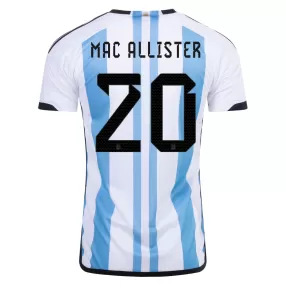 J. ALVAREZ #9 Argentina Soccer Jersey Champions 3 Stars Home Custom World  Cup Jersey 2022