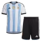 Argentina 3 Stars Home Soccer Jersey Kit(Jersey+Shorts) 2022 - soccerdealshop