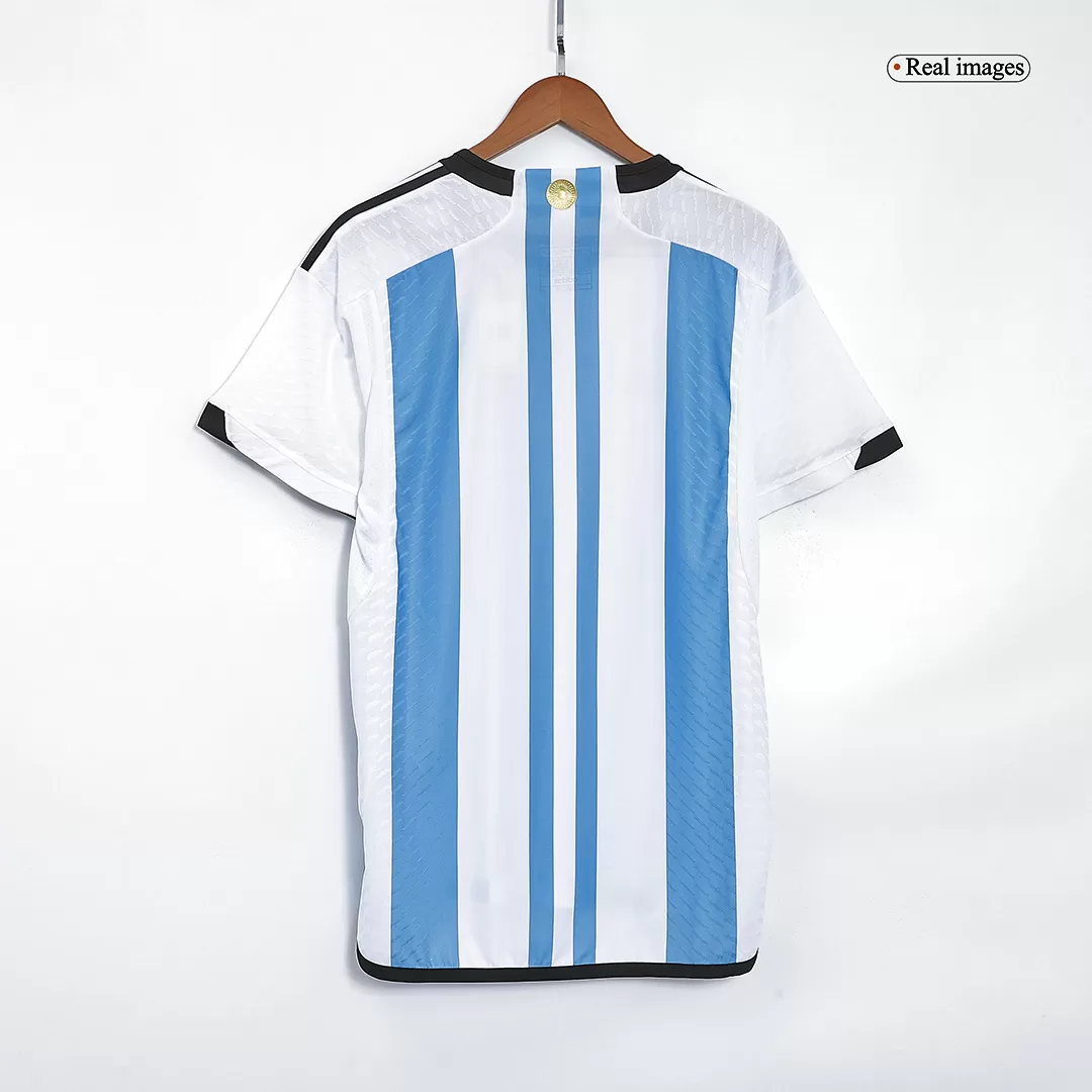 Authentic Champions Argentina 3 Stars Home Soccer Jersey 2022