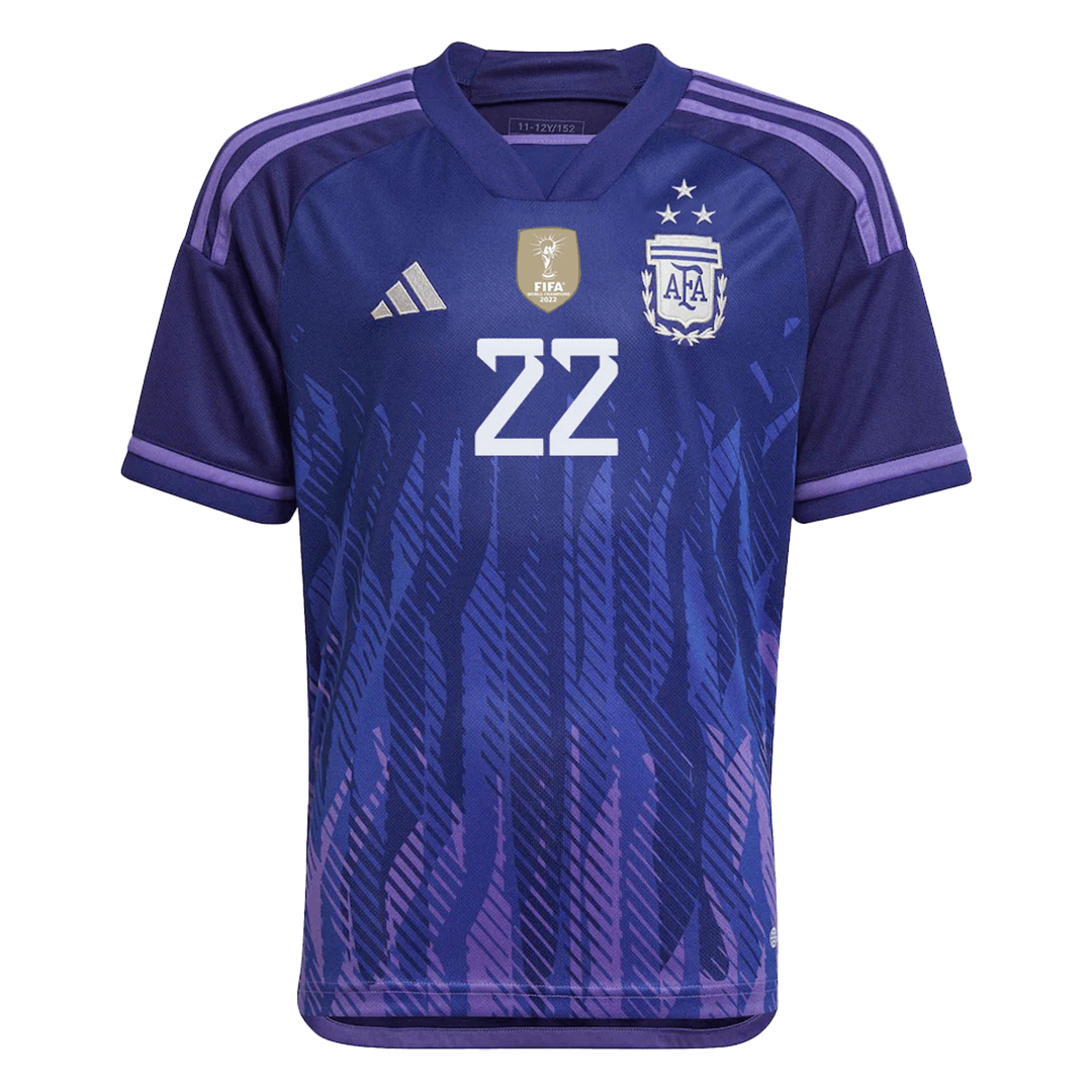 L. MARTINEZ #22 Argentina 3 Stars Away Soccer Jersey 2022 - soccerdeal