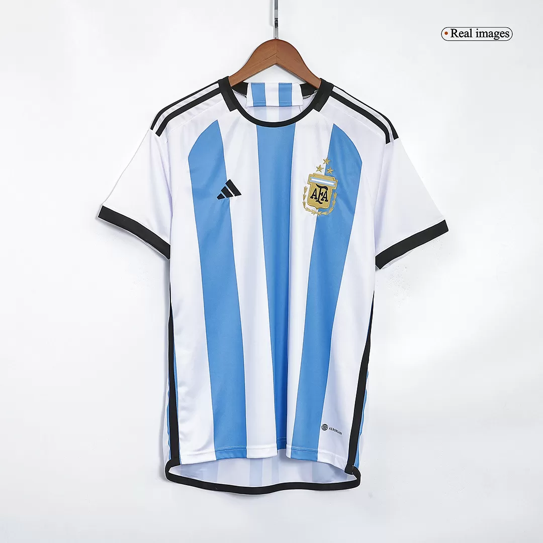 SignMESSI #10 Argentina Jersey 2022 Authentic Home -THREE STARS