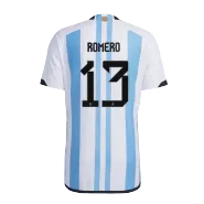 Authentic ROMERO #13 Argentina 3 Stars Home Soccer Jersey 2022 - soccerdealshop