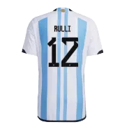 Authentic RULLI #12 Argentina 3 Stars Home Soccer Jersey 2022 - soccerdealshop