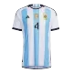 Authentic MONTIEL #4 Argentina 3 Stars Home Soccer Jersey 2022 - soccerdeal