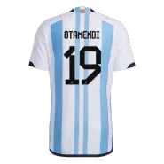 Authentic OTAMENDI #19 Argentina 3 Stars Home Soccer Jersey 2022 - soccerdealshop