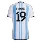 Authentic OTAMENDI #19 Argentina 3 Stars Home Soccer Jersey 2022 - soccerdeal