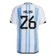 Authentic MOLINA #26 Argentina 3 Stars Home Soccer Jersey 2022 - soccerdeal