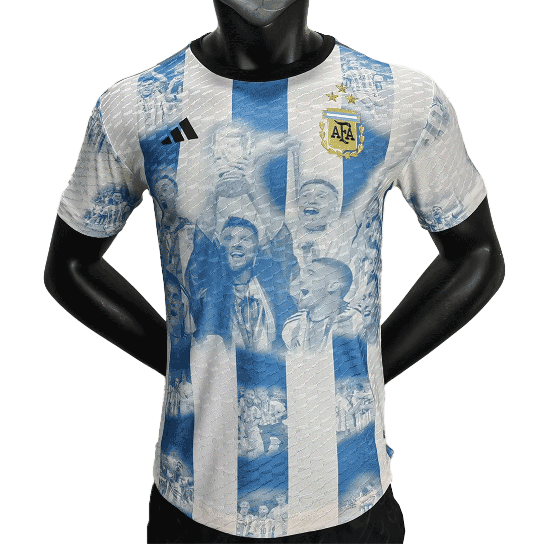 adidas Argentina 2022-2023 3-Star Lionel Messi #10 Home Replica Jersey