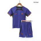 Kid's Netherlands Away Soccer Jersey Kit(Jersey+Shorts) 2022 - soccerdealshop