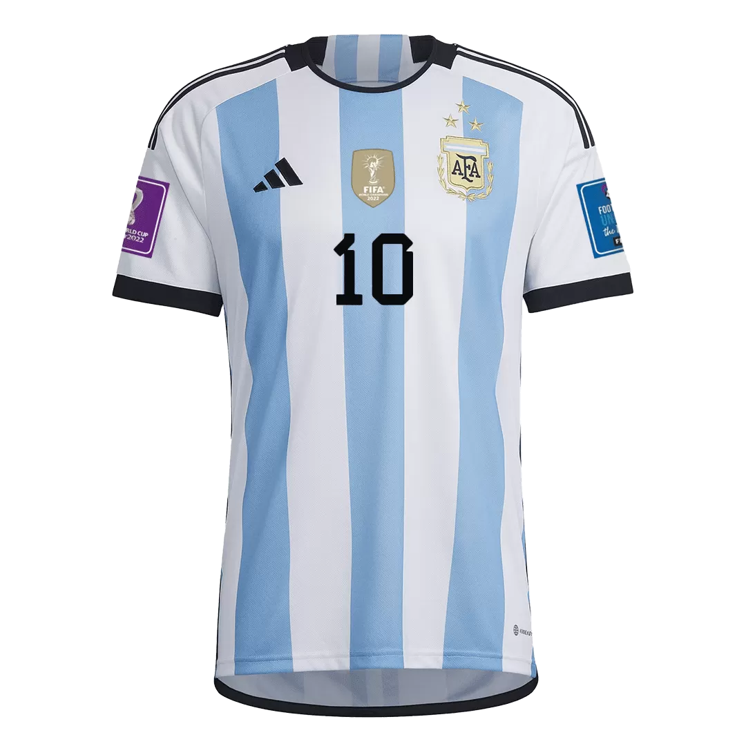 SignMESSI #10 Argentina Jersey 2022 Authentic Home -THREE STARS