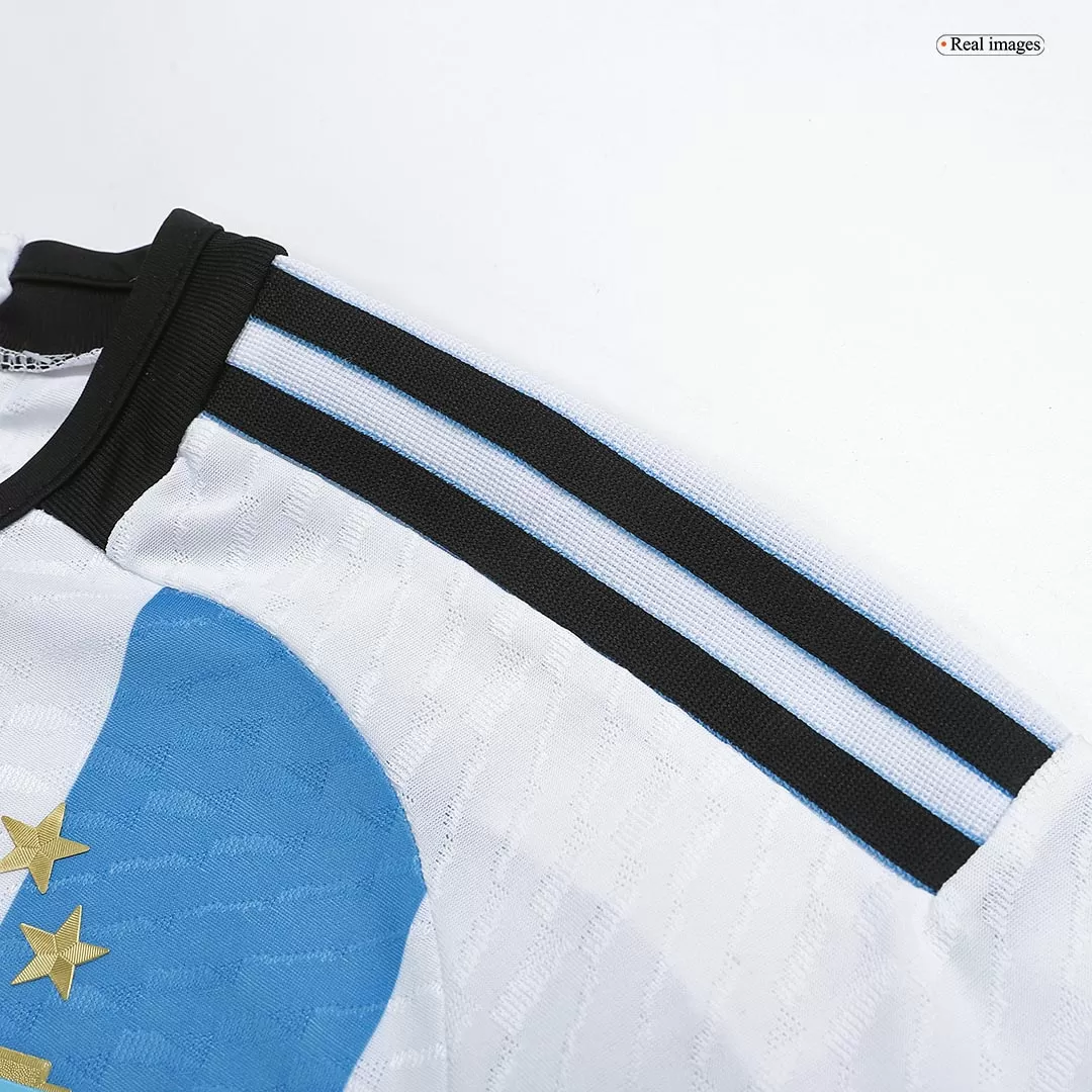 Argentina Champions Three Stars Julián Álvarez 9 Men Home Jersey - Praise  To Heaven